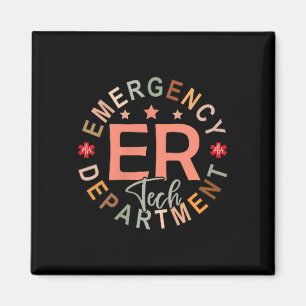 Aimant Technicien de service d'urgence drôle Technicien d