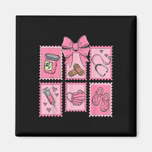 Aimant Technicien en pharmacie Stamp Bow Pharmacy Pill Cp