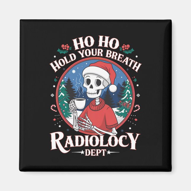Aimant Technicien en radiologie de Noël Squelette Technic (Devant)