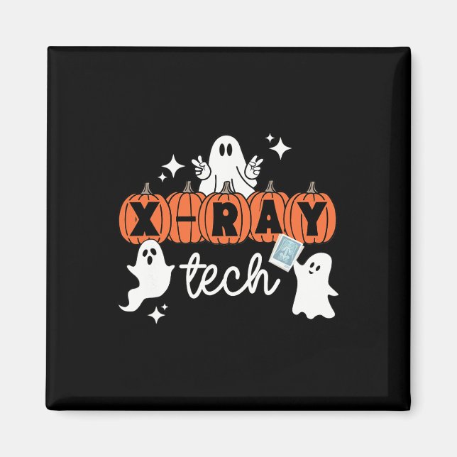 Aimant Technicien technique Halloween Squad Xray Citrouil (Devant)