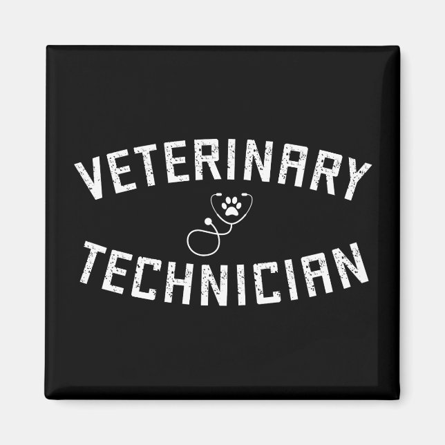 Aimant Technicien vétérinaire | Vet Tech Paw Stethoscope (Devant)