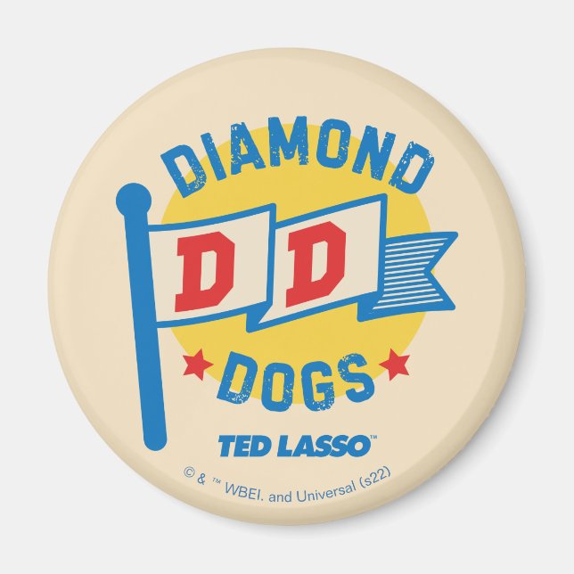 Aimant Ted Lasso | Diamond Chiens Pennant Graphisme (Devant)