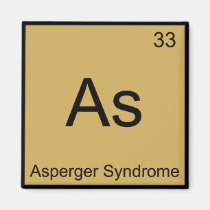 Aimant Tee drôle du syndrome d'Asperger - As - Élément de