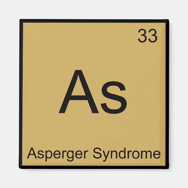 Aimant Tee drôle du syndrome d'Asperger - As - Élément de (Devant)