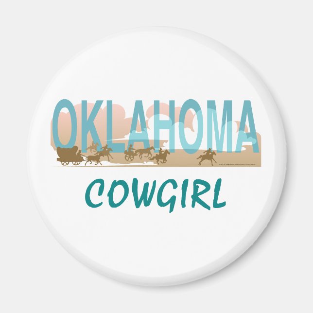 Aimant TEE Oklahoma Cowgirl (Devant)