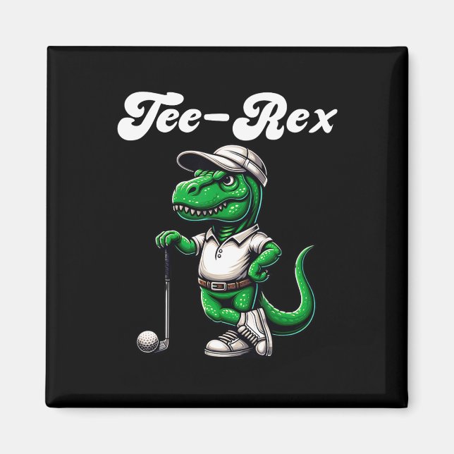 Aimant Tee Rex Golf T Rex Dinosaure Garçons Hommes Femmes (Devant)