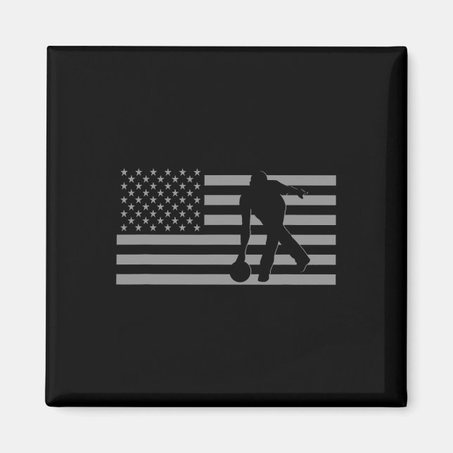 Aimant Tee - shirt de quilles - American Bowling (Devant)