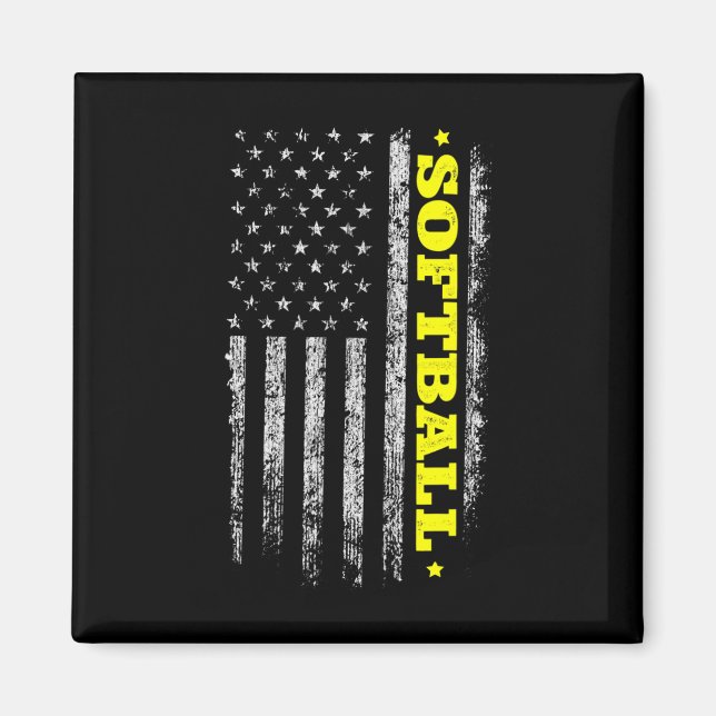 Aimant Tee shirt doux drapeau États-Unis 4 juillet fête d (Devant)