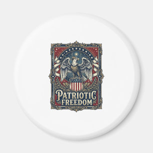 Aimant Tee-shirt graphique vectoriel Patriotic Stargazer