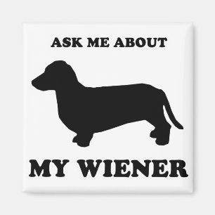 Aimant Tee - shirts WIENER DOG - "Posez-moi des questions