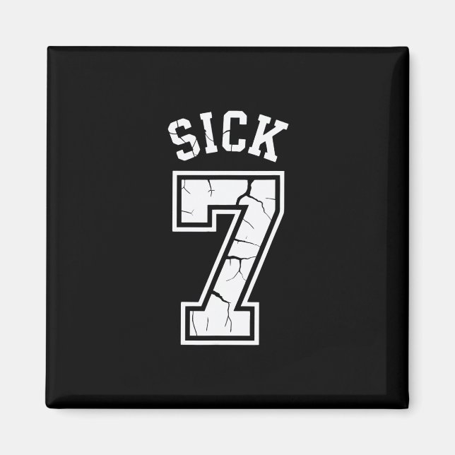 Aimant Tee Sick Seven Memes Six Sept Drôle  (Devant)