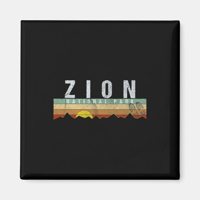 Aimant Tee Zion National Park Camping Randonnée Tee 1  (Devant)