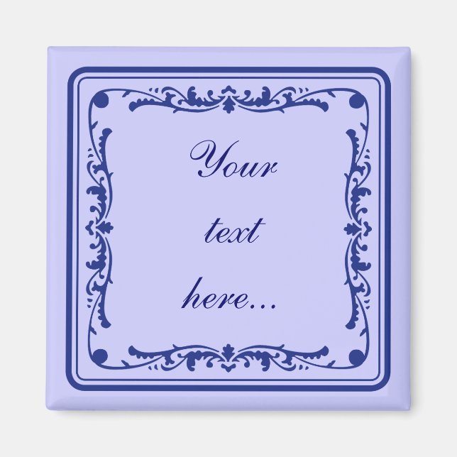 Aimant Tegeltje, petite tuile hollandaise (Devant)