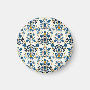 Aimant teinture à cravate Ikat, aquarelle tribale