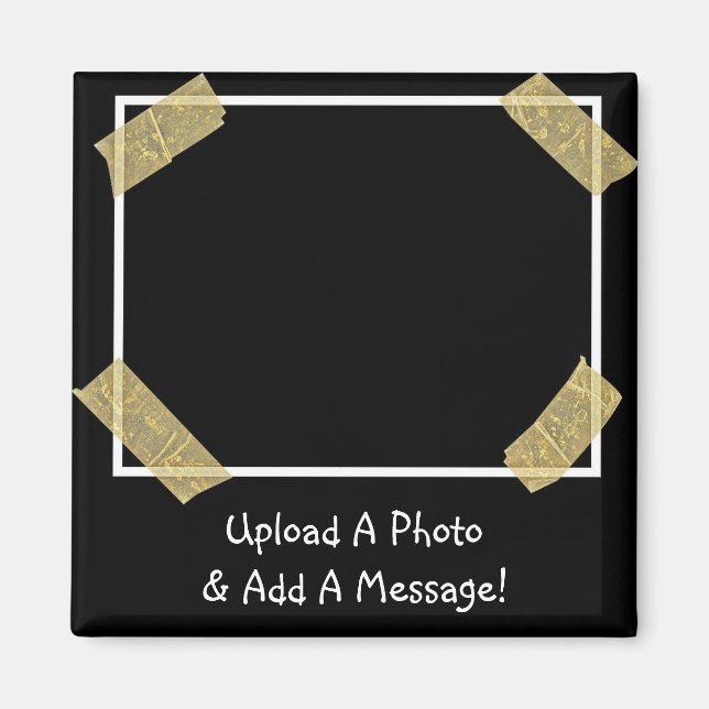 Aimant Téléchargez une photo et ajoutez un message person (Devant)