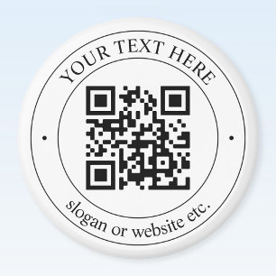 Aimant Téléchargez votre propre code QR et texte personna