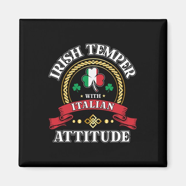 Aimant Tempérament Irlandais Attitude Italienne St. Patri (Devant)