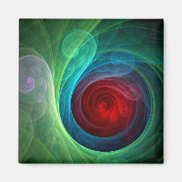 Tempête rouge Floral Art moderne Abstrait Motif co