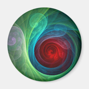 Aimant Tempête rouge Floral Art moderne Abstrait Motif co