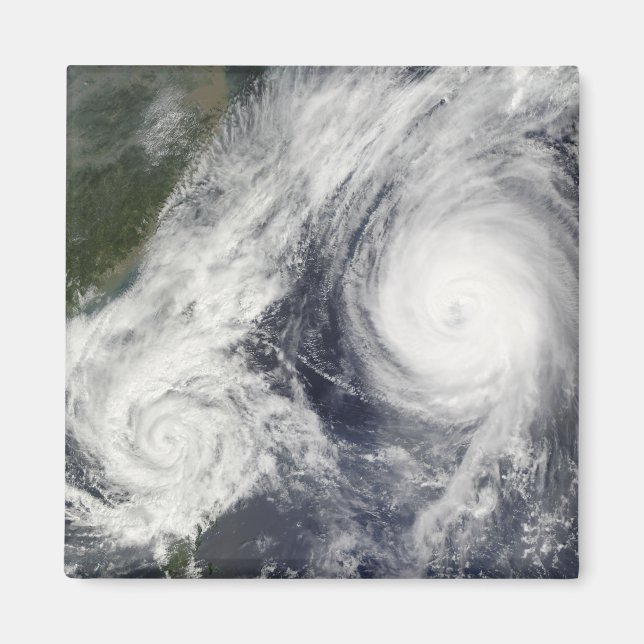 Aimant Tempête tropicale Parme et Super Typhoon Melor (Devant)