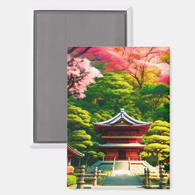 Aimant Temple Cherry Blossom (Recto/Verso)