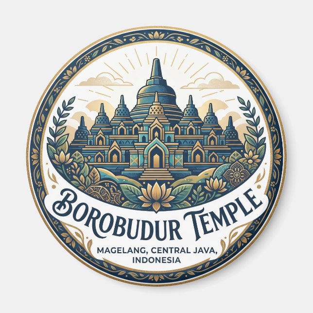 Aimant Temple de Borobudur Indonésie (Devant)