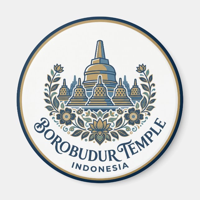 Aimant Temple de Borobudur Indonésie (Devant)