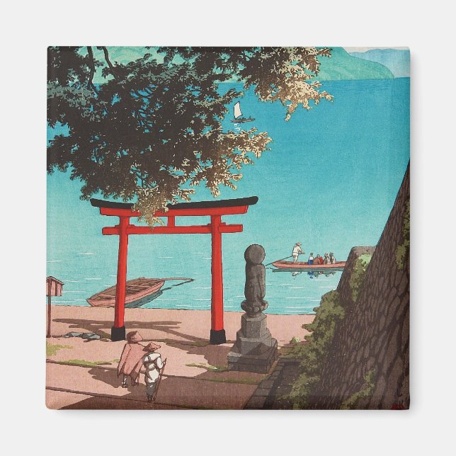 Aimant Temple de Chuzenji à Utagahama Beach Hasui Kawase (Devant)