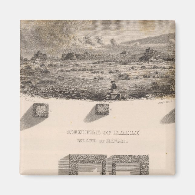 Aimant Temple de Kaili, île d'Hawaii, Hawaii (Devant)