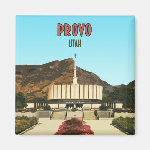 Aimant Temple de Provo Utah Vintage