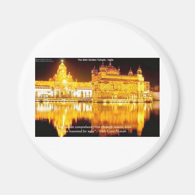 Aimant Temple d'or sikh en Inde Cadeaux et T-shirts (Devant)