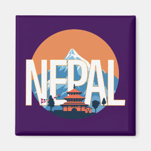 Aimant Temple du Népal Mont Everest