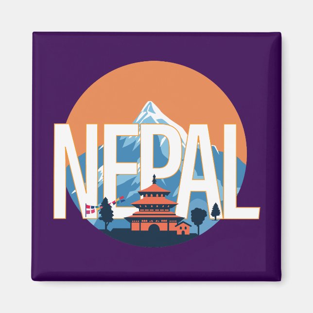 Aimant Temple du Népal Mont Everest (Devant)