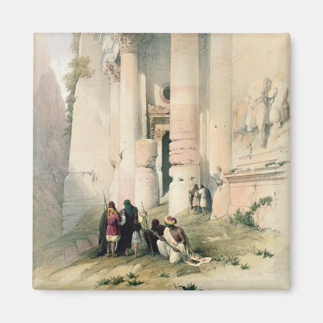 Aimant Temple El Khasne, Petra, 7 mars 1839, pl (Devant)