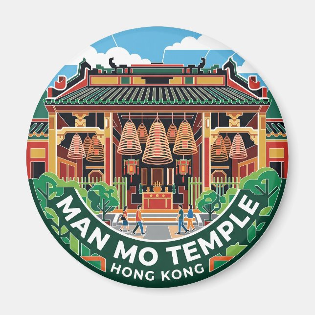 Aimant Temple Man Mo Hong Kong (Devant)