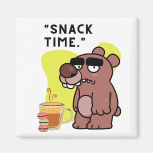 AIMANT TEMPS DE SNAK ! - FUNNY-ANIMAL- COFFEE-COOKIES