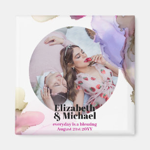 Aimant Tendance Aquarelle photo cadeau Moody