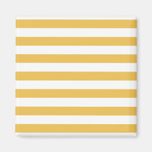 Aimant Tendance des rayures horizontales jaunes et blanch