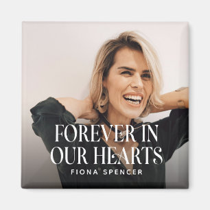 Aimant Tendance Forever dans nos cœurs Photo Mémorial