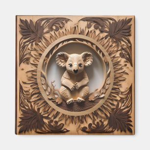 Aimant Tendre Australien : Koala Impression sur bois