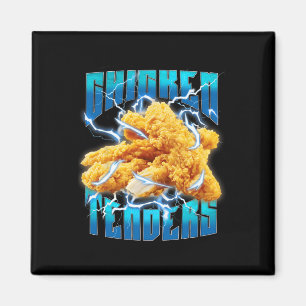 Aimant Tendres de Poulet Heavy Metal - T-shirt drôle de P