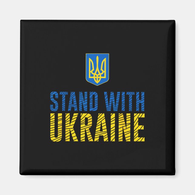 Aimant Tenez-vous aux côtés de l'Ukraine - Force ukrainie (Devant)