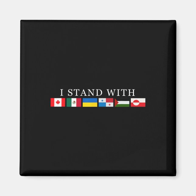 Aimant Tenez-vous avec le Canada Vert Mexique Panama Gaza (Devant)