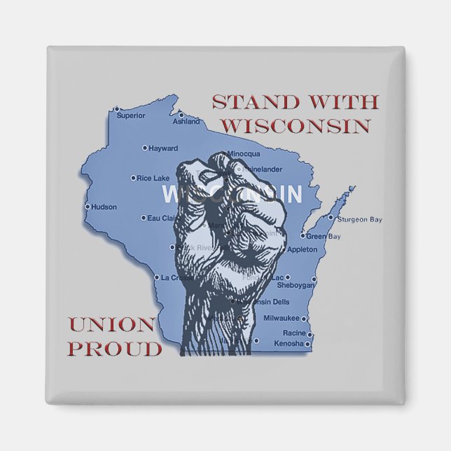 Aimant tenir avec le wisconsin (Devant)