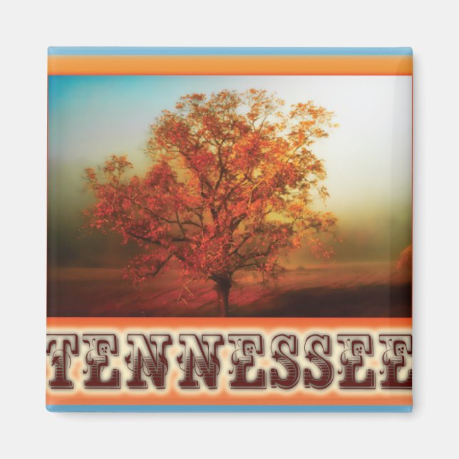 Aimant Tennessee Fall Tree Scene (Devant)