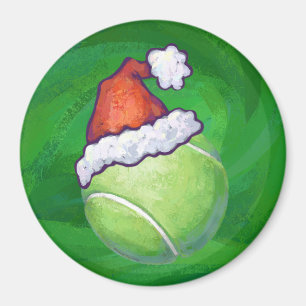 Aimant Tennis Ball Christmas Green