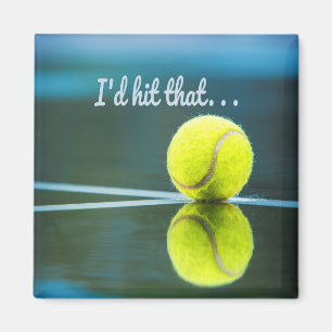 Aimant Tennis-ball je frappais ce cadeau drôle