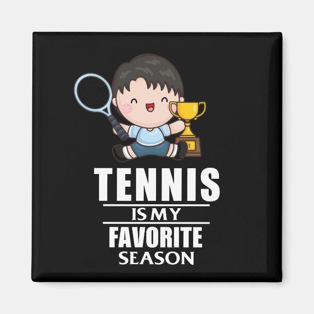 Aimant Tennis Boy joue au tennis (Devant)