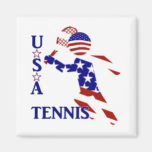 Aimant TENNIS DES HOMMES Patriotiques DES USA