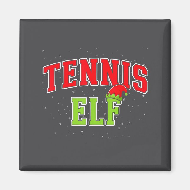 Aimant Tennis Elf Christmas Family Matching Group Xmas  (Devant)